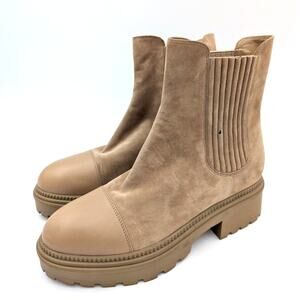 Marc Fisher LTD Hadria Ankle Boots Cap Toe Women's Natural Size US9M EU40